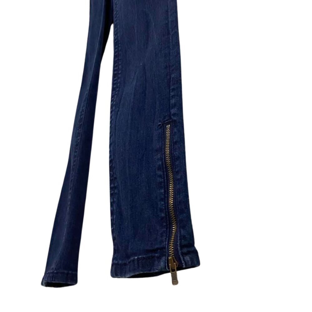 DKNY Jeggings Stretch Denim Jeans With Ankle and Leg Zippers Size 2 - Picture 5 of 14